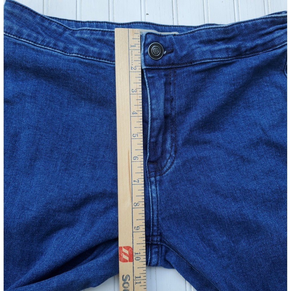 Rock & Roll Denim Ombre Desert Bell Bottom Flare Jeans Blue Cacti Cabin 29x31 - Picture 4 of 10